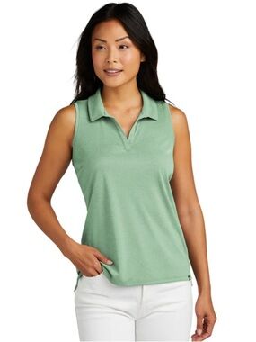 Travis Mathew Sleeveless Polo Tank in Mint